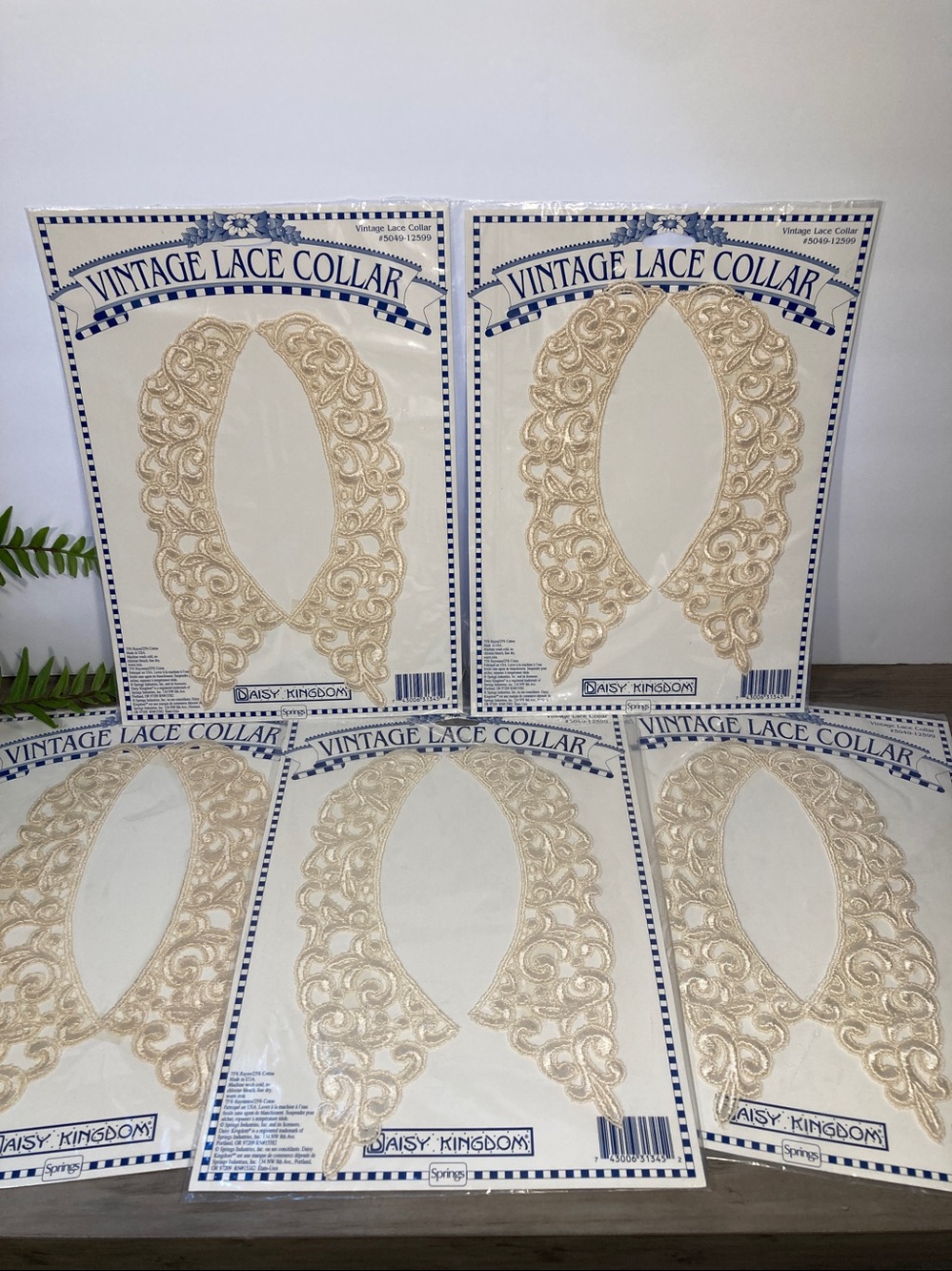 Vintage Victorian Style Lace Collars Daisy Kingdom New Set Of 5